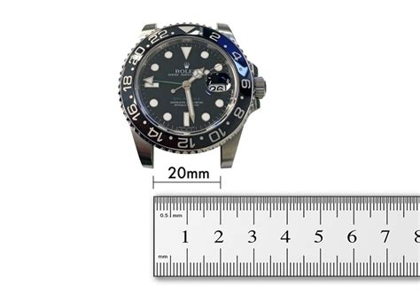 lug width rolex gmt master ii|Rolex case size chart.